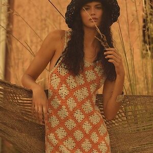 Anthropologie MAEVE SLEEVELESS CROCHET MINI DRESS, Medium, 100% Cotton, Like New